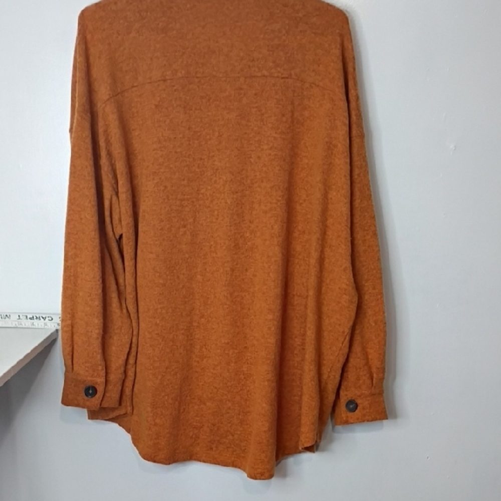 Zenena Women’s XL Jacket Cost  Rustic Orange Jacket Button-Up  Pockets - Picture 3 of 14